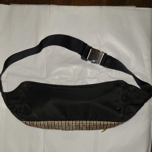NIB! ❤️Prada Unisex Rare Black/Plaid Nylon Fanny Pack - Picture 5 of 7